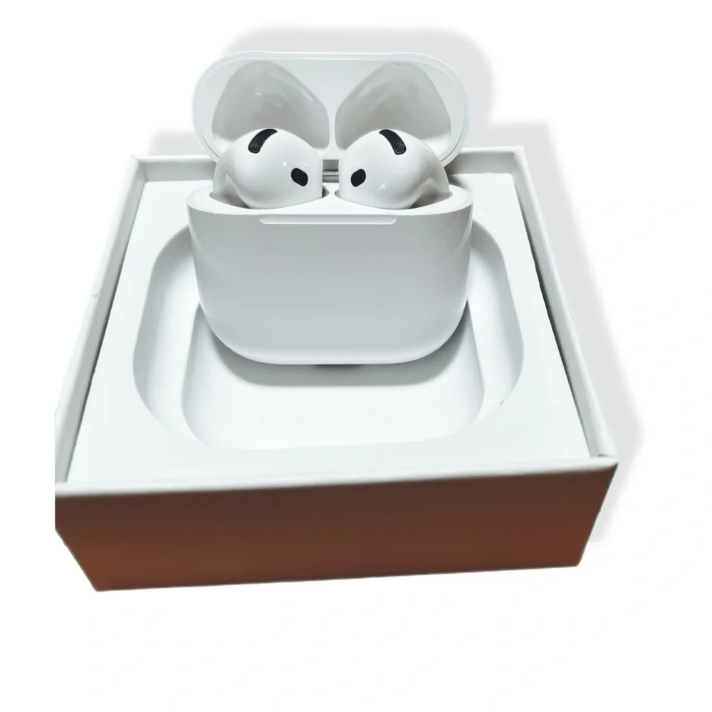 White Wireless Earbuds with Charging Case